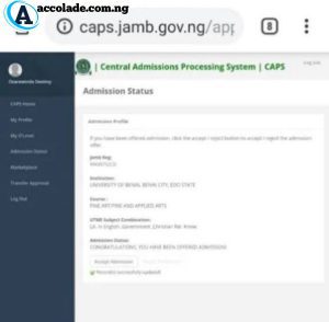 Jamb Admission Letter 